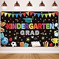 Kindergarten Graduation Party Decorations Backdrop Preschool Graduate Banner for Kids Pre-K Congrats Grad Class of 2025 Ceremony Supplies Congratulations Grad School Prom Party Favors