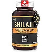Herba Himalayan Shilajit for Women & Men – 120 Capsules | 20% Fulvic Acid from 15:1 Extract | 1000mg Serving (500mg Each) | U