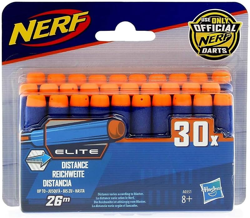 Nerf N-Strike Elite A0351 Dart Refill Pack 30 Multi-Colour Darts for Blasters