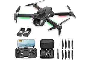 MSMV 4K Camera Drone for Kids 8-12 & Adults - Beginner-Friendly Mini Drone with Emergency Stop, 360° Flips, Carrying Case & 2 Batteries, Headless Mode,RC Quadcopter Toys for Boys Girls Age 6-14