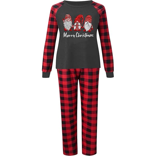 Wondershop Women's Gnome Theme Long-Sleeve Pajama Set – Red, Size M, Cotton Knit