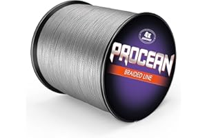 Procean 100% PE 4 & 8 Strands Braided Fishing Line, 6-300 LB Sensitive Braided Lines, Super Performance and Cost-Effective