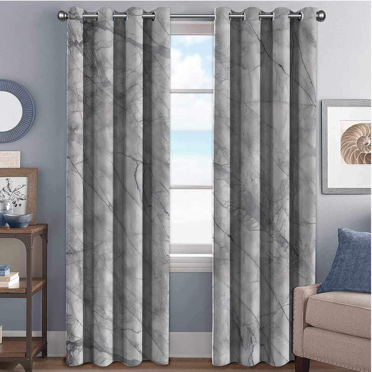 Marble Blackout curtains with grommets darken Fracture Lines and Veins