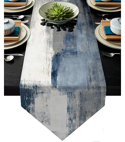 Spring Floral Table Runner - Wildflowers Butterfly Design | 13x72 Inch Farmhouse Kitchen Decor