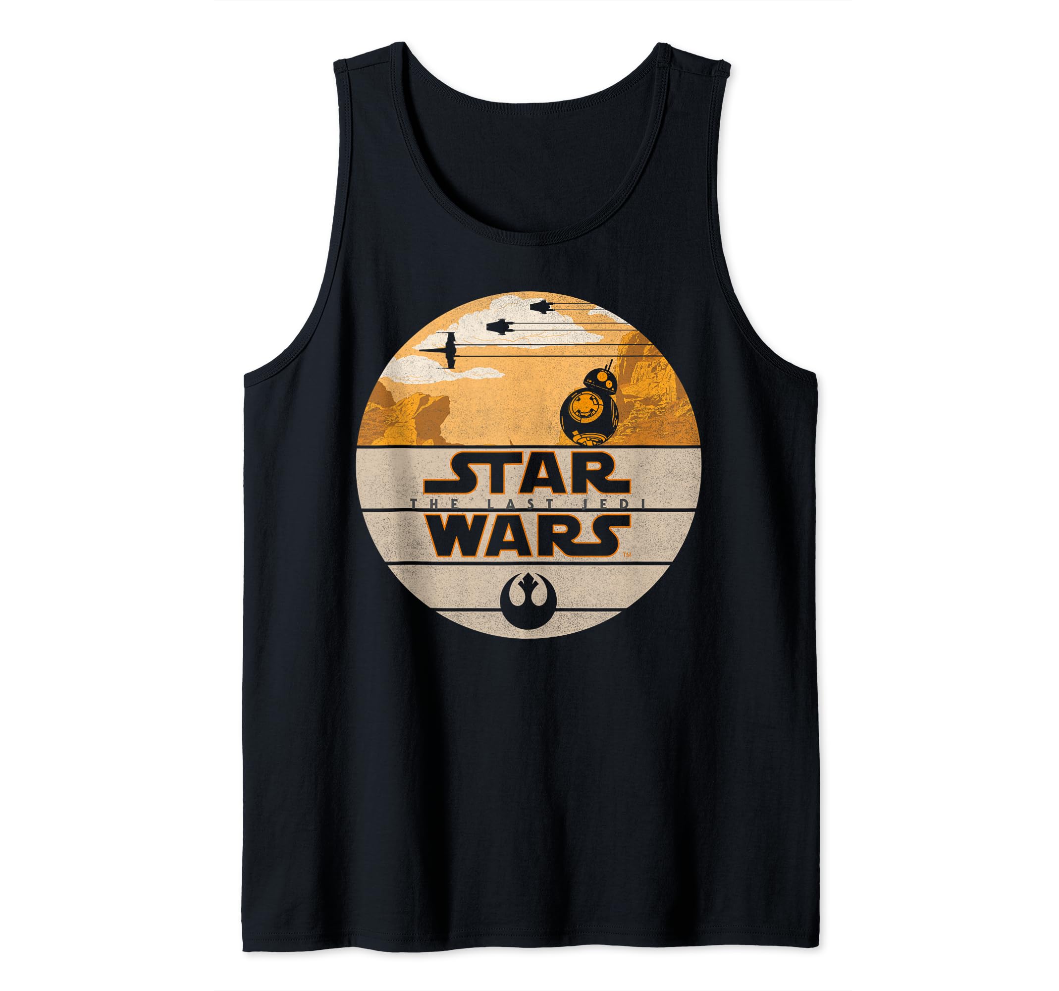 Star Wars Last Jedi BB-8 Retro Desert Roll Badge Tank Top