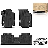 YHTAUTO Floor Mats Fit 2018-2024 Chevrolet Equinox, TPE All Weather Car Mats Waterproof Anti-Slip Odorless Floor Liner, Interior Accessories, 1st & 2nd Row, Set of 3