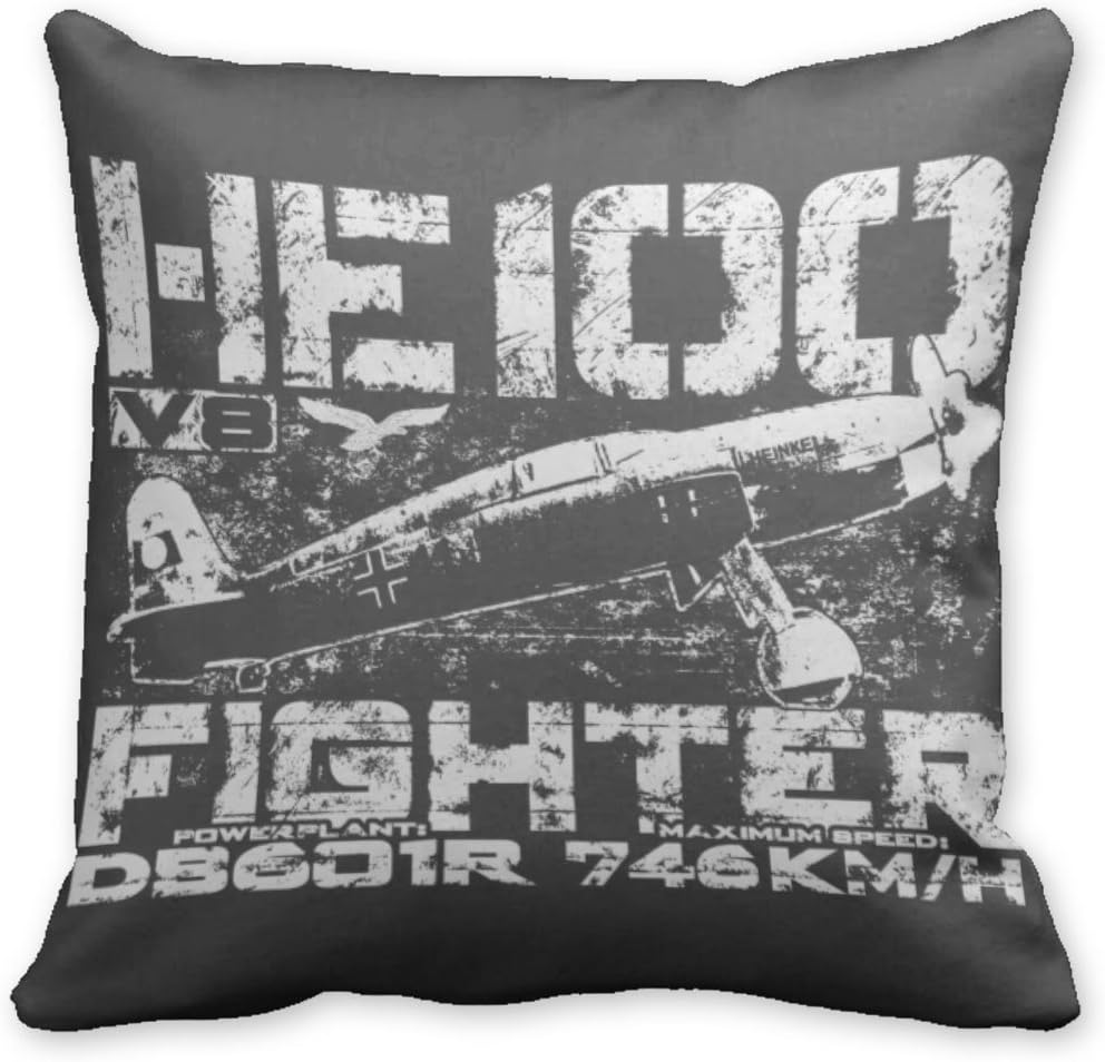 Kronial Throw Pillow Case Covers Heinkel He 100 Decorative Throws