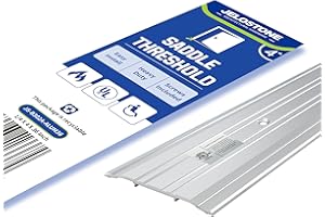 JELOSTONE 4" W x 1/4" H x 36" L - Commercial Aluminum Door Threshold- Door Saddle- ADA accessible Barrier Free- Fire Rated- D