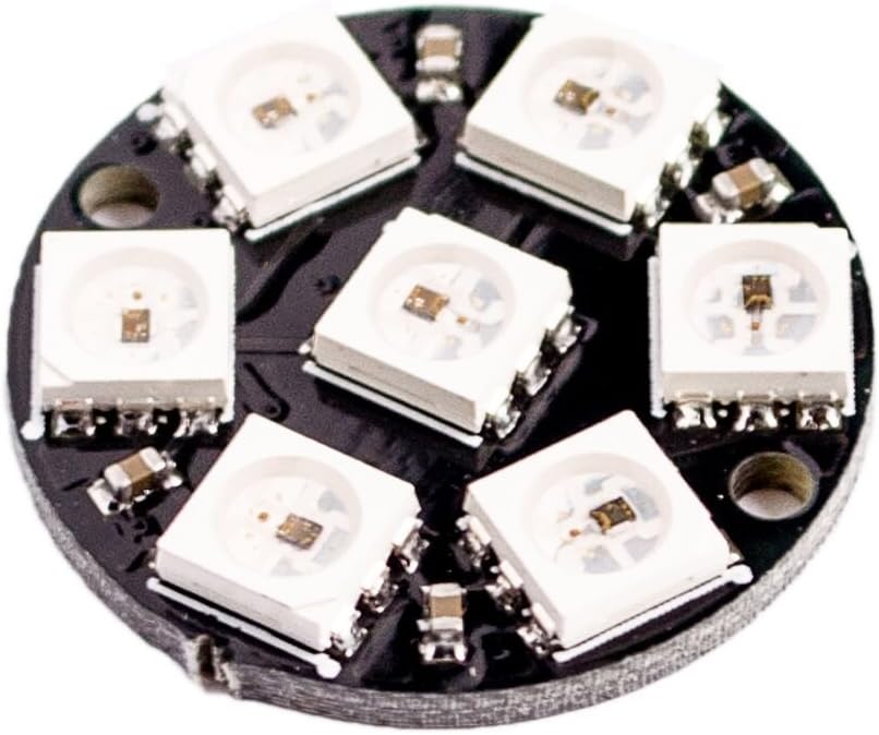 5pcs/lot 7 Bits 7 X WS2812 5050 RGB LED Ring Lamp Light with Integrated Drivers