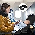 Toddler Airplane Seat Extender & Travel Bed with Neck Pillow – Baby Travel Essentials for Flying – Fits Economy Seats - todller Travel Bed - Baby Flight Bed on Lap, Baby seat Extender - Black Color
