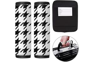 TPOAEL 2 Pack Luggage Handle Wrap Travel Tags - Set of Luggage Tags for Suitcases, Identifiers, Marker, and Handle Covers - Cruise Accessories and Travel Gifts（White