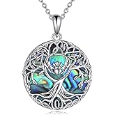 YFN Tree of Life Necklace Sterling Silver Celtic Knot Tree Pendant Jewelry Gifts for Women Men