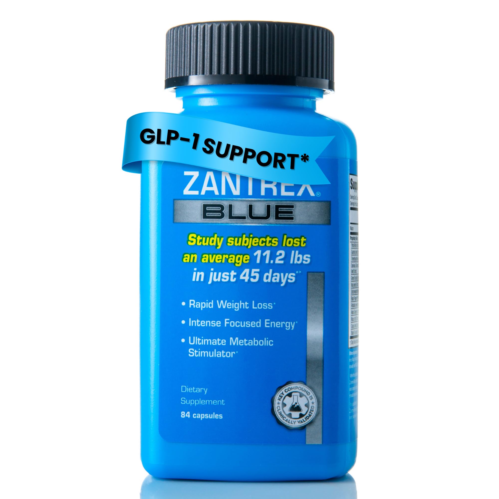 Zantrex Blue Energy & Thermogenesis Boost Energy | Weight Loss Supplement for Appetite Control, Increased Calorie Burn and Supports GLP-1 Levels | 84 Capsules