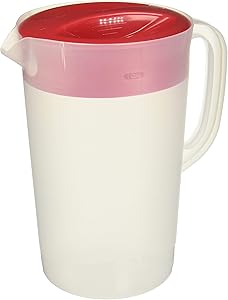 Rubbermaid Gallon Covered Pitcher 1 Gallon (Set of 2), White