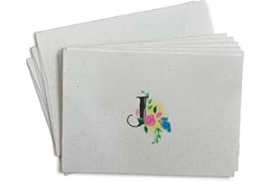 Sugartown Greetings Floral Monogram Note Cards - 24 Stationery Note Cards with Envelopes (Letter J)