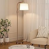 Ambimall 𝐅𝐮𝐥𝐥𝐲 𝐃𝐢𝐦𝐦𝐚𝐛𝐥𝐞 Floor Lamp - Brightness Adjustable, Arc Floor Lamp with Rotating Head, 9W Bulb Included 