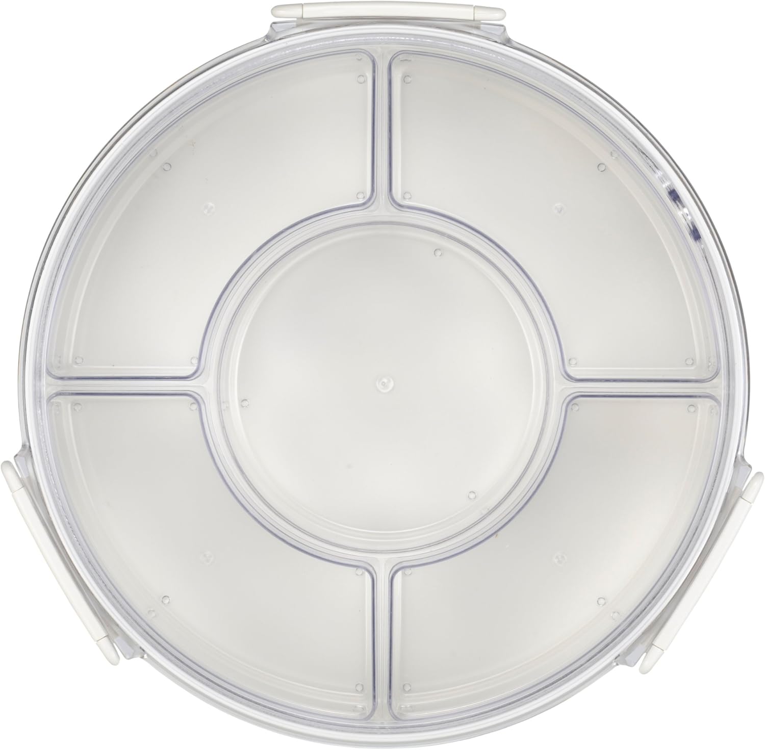 Lustroware Gourmet Palette Round Party Food Container, White