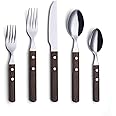 ANNOVA Silverware Set van 20 Stukken Roestvrij Staal Kleur Handvat Met Rivet /Retro Stijl Flatware (Red, 20 Pieces