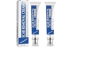 Silicone Scar Gel 2-Pack, Scar Removal Cream for Old & New Scars, Scar Gel for Surgical Scars, Keloid Bump Reduction, Daily S