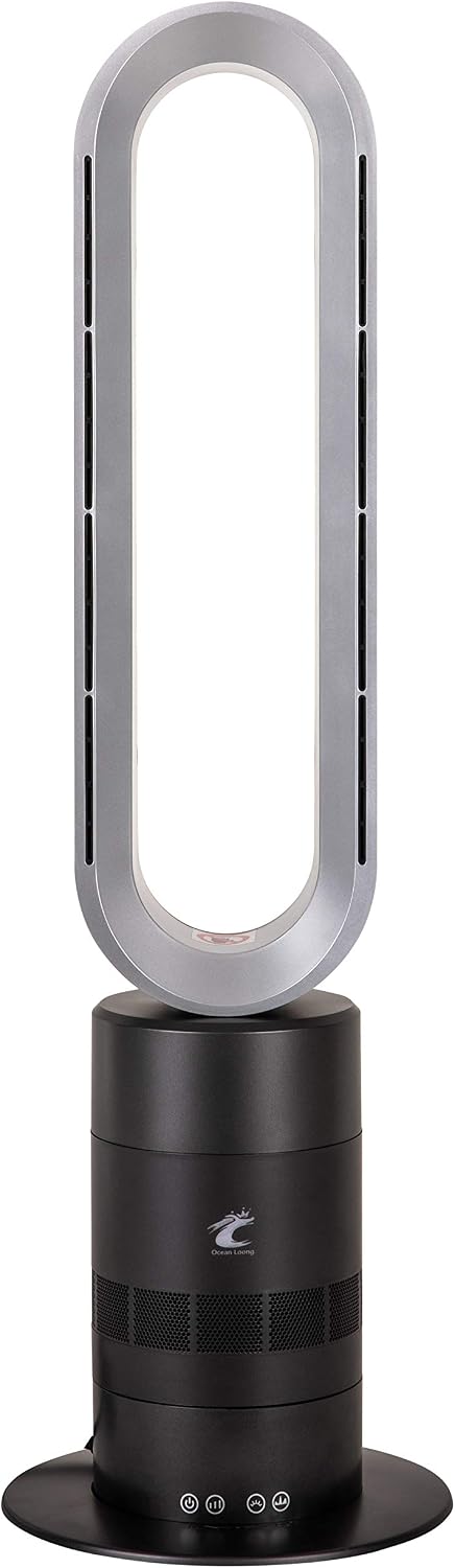 Ocean Fan Ocean Loong AB09 Bladeless Heater Fan, 1900W Space Heater & 9 Speeds ...