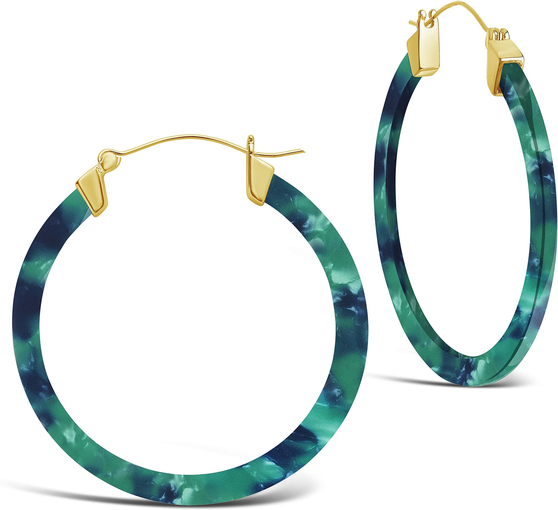 50mm Resin Hoop Earrings (in multiple styles)