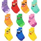 Accessory Supply Sesame Street Toddler Grip Socks for Kids, Non-Slip Socks