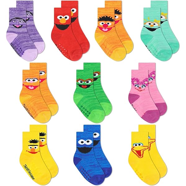 Amazon.com: Sesame Street Kids Quarter Length Socks, 6 Pair