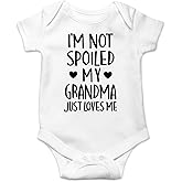 I'm Not Spoiled My Grandma Just Loves Me Baby Bodysuit Adorable Comfy Romper Clothing Newborn