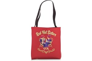 RED HAT SISTERS APPAREL CLOTHING CO Red Hat Sisters Elegant Vintage Style Gift | Red Tote Bag