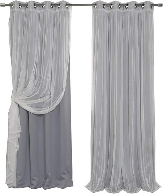 Amazon Com Best Home Fashion Umixm Mix And Match Tulle Sheer Lace