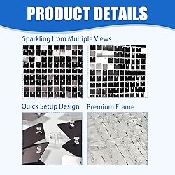 24 Pcs Black Shimmer Wall Backdrop Panels for Party