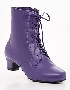 purple lace up boots
