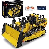 RC Bulldozer Building Set, 1508 Pcs Construction Vehicle Model for 14+ | 15084 Model, Motorized Remote Control, STEM Engineering Blocks, APP and Controller Dual Control, Collectible