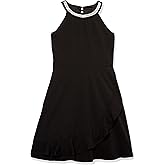 Speechless Girls' Halter Neck Scuba Crepe Party Dress