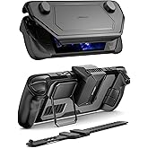 JSAUX ModCase for Steam Deck/Steam Deck OLED, PC0104 Modular Valve Steam Deck Case Include Protective Case, Face Cover, Cooling Fan, Metal Bracket and Strap - Cooler Set