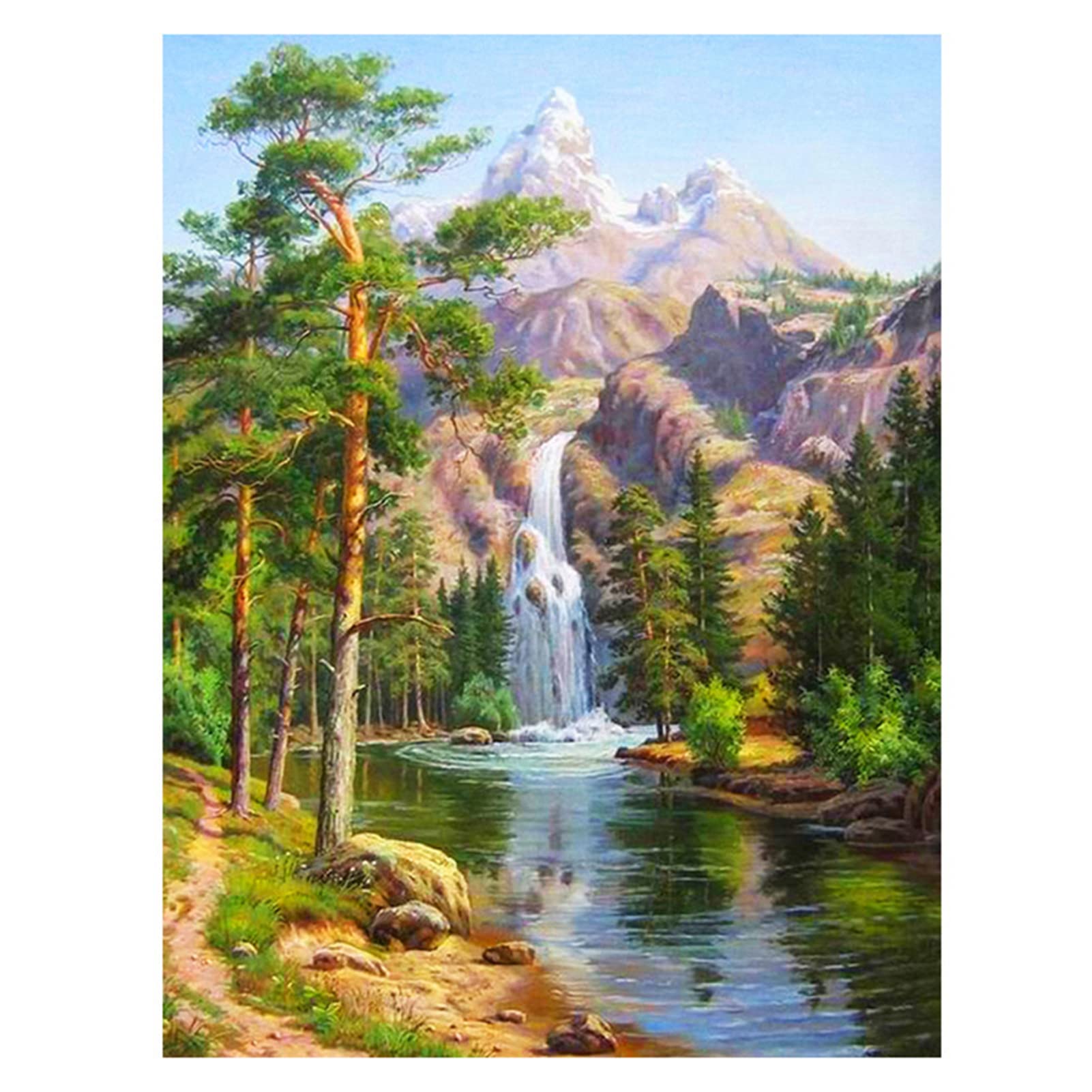 cukol cukol Forest Landscape Cross Stitch Kits for Adults, 11ct Pre Printed Stamped Counted Cross Stitch Kits for Adults Beginners UK, Advanced Easy 11 Count Embroidery Crossstitch Starter Pattern Set