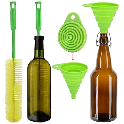 Outgeek Long Bottle Brush Cleaner for Washing Beer Wine Narrow Neck Brewing Bottles