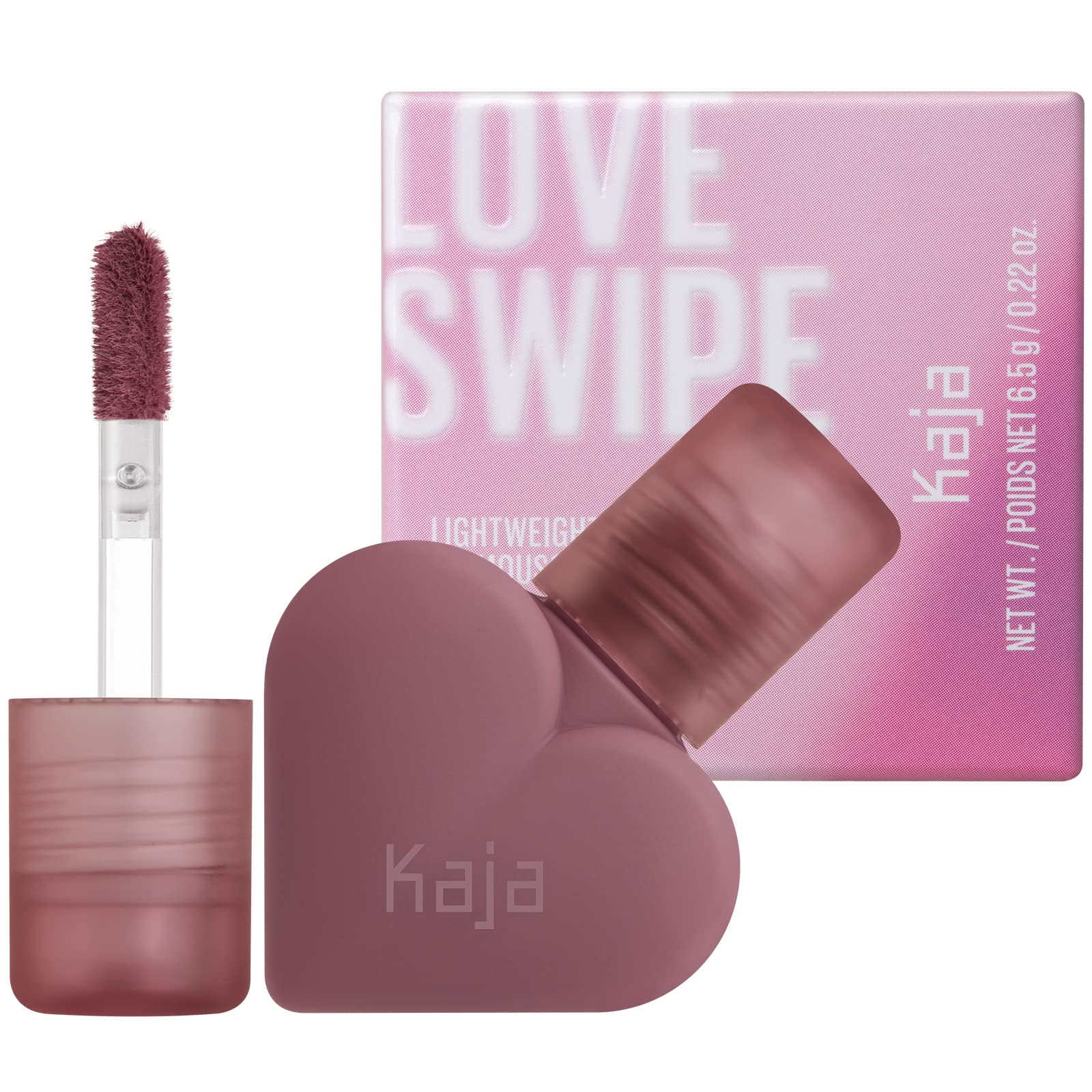 Kaja Lip Mousse - Love Swipe 05 I'm Melting | with Raspberry Seed Oil and Vitamin E, Buildable, Blendable, Moisturizing, Velvet Finish, Weightless Texture, Deep Shades, 0.22 Oz