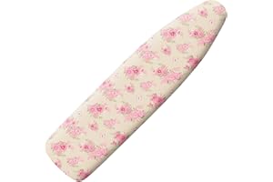 Extra Thick Ironing Board Cover and Pad, 15x54 Ironing Board Cover, Resist Scorching and Staining,Elastic Edges,Floral Spring