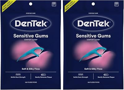 DenTek Comfort Clean Sensitive Gums Floss Picks 150 Pk Pack of 2