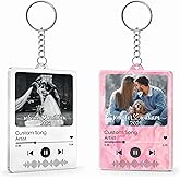 H-DEWALL Custom Keychain with Picture Personalized Photo Keychain Gift Valentines Day for Men