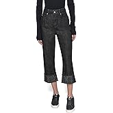 Karl Lagerfeld Womens Denim Bling Crystal Cuff Jeans