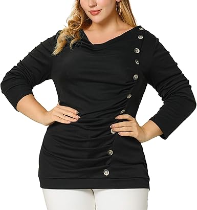ruched tops plus size