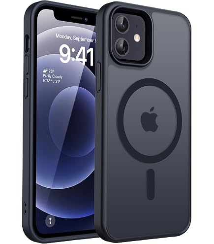 Amazon.com: JETech Magnetic Matte Case for iPhone 12/12 Pro, Blue