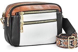 WJCD Women's Crossbody Purse - Vegan Leather Lightweight Shoulder Bag with Adjustable Strap, Stylish Small Handbags