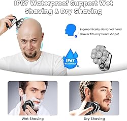 9D Head Shavers for Bald Men: Upgraded 6 in 1