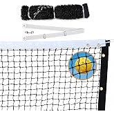 Pickleball Net Replacement 22ft x 3ft &ndash; Heavy Duty Official Tournament Size | UV &amp; Weather Resistant with Steel Wire Reinforcement &amp; Fiberglass Poles, Fits Standard Posts (Net Only)