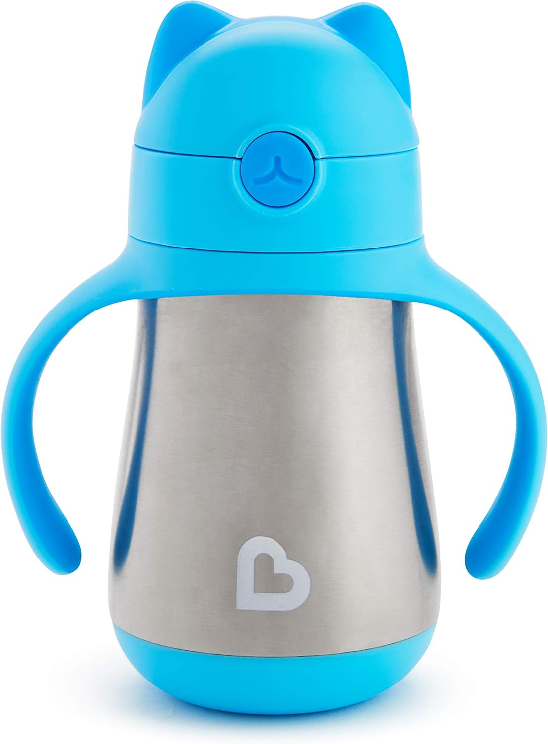 Munchkin Tasse En Acier Inoxydable Avec Paille Bleu Amazon Fr Bebes Puericulture