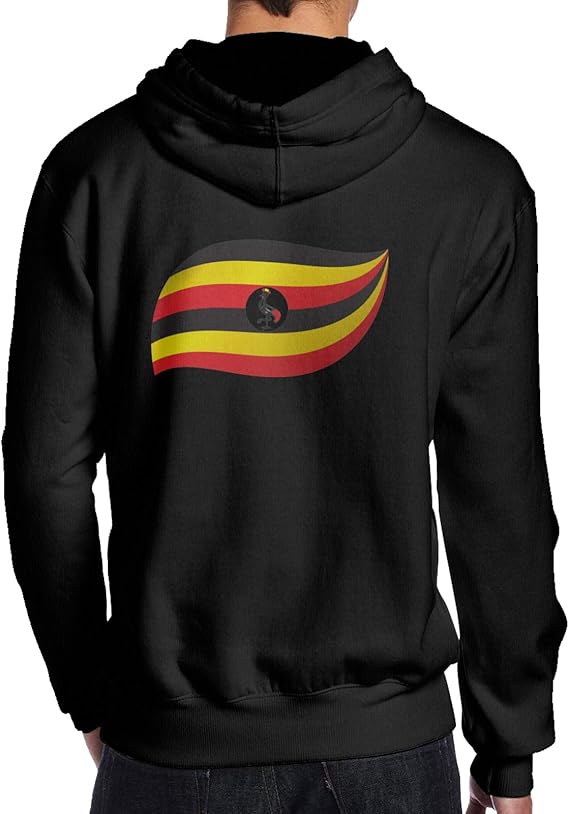 CHSKWFKV Uganda Flag Men's Hoodie Sweatshirt Jogging Cotton