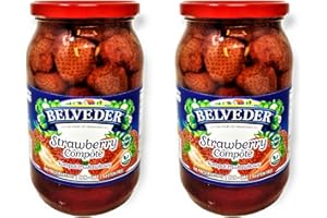 Belveder Strawberry Compote, No Preservatives Added, Non-GMO, Gluten Free and Vegan 31.74 Oz Pack of 2